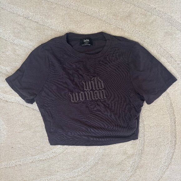 Dressed in LALA Wild Woman Crop Tee - Picture 1 of 3